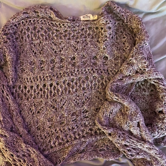 cropped raw-edge hollister sweater - Picture 1 of 3